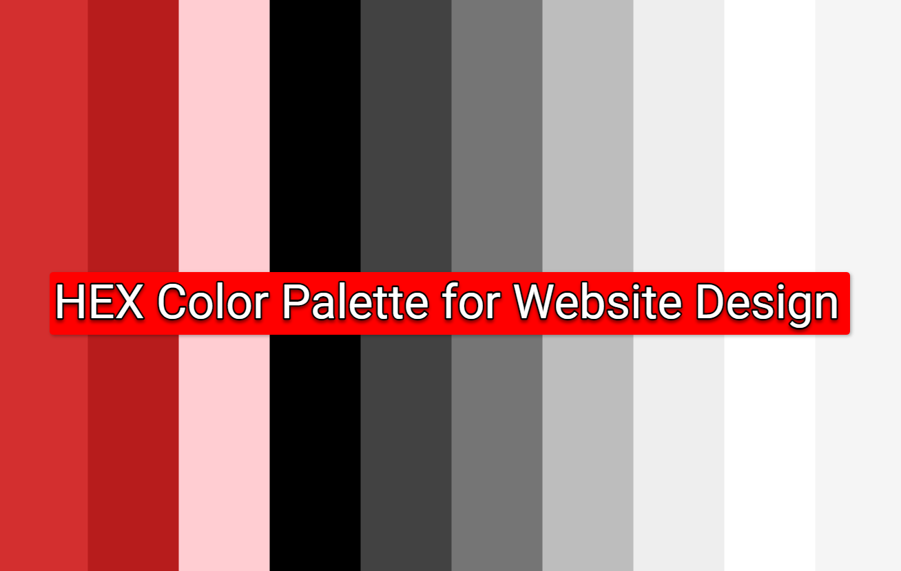 HEX color scheme example with 10 vertical columns showcasing a color palette for website design